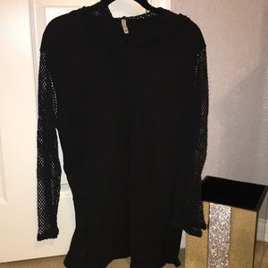 LF Emma & Sam Mesh Hooded Black Dress Size Small